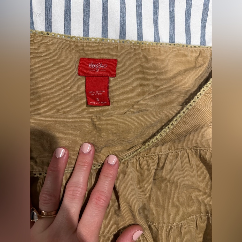 Y2K Corduroy Skirt Mossino
